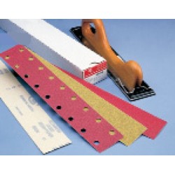 Strips 2-3/4" Wide x 16-1/2" Long 100 Grit Velcro Premier Red Carborundum 20474