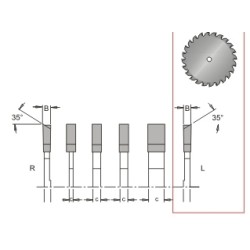 Dado Saw Only. Right Hand Dimar 10-24R