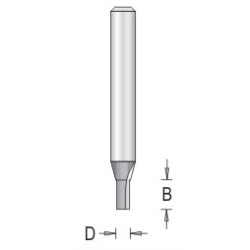 107R4-3 Straight Bit Plunge 2 Flute 1/8" Diameter 7/16" Length 1/4" Shank