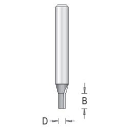 107R4-5M Straight Bit Plunge Flute 5mm Diameter 7/16" Length 1/4" Shank