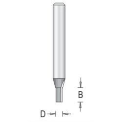 107R4-6M Straight Bit Plunge 2 Flute 6mm Diameter 3/4" Length 1/4" Shank