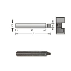 108RMB4 1/4" Arbor For All Mortising Bits 1/4" Shank 1/4"-28 Thread