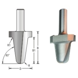 Upstand Bit For Solid Surface Dimar 155R8-39A
