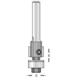 1R4-12 Replaceable Flush Bit 1/2" Diameter 5/16" Length 1/4" Shank 3101501 Knife