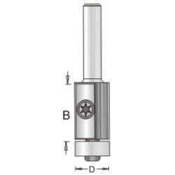 1RL4-12 Replaceable Flush Trim Bit 1/2" Diamiter 20mm Length 1/4" Shank 3101512 Knife