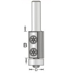 1RL8-19 Replaceable Flush Trim Bit 3/4" (19mm) Diameter 30mm Length 1/2" Shank L30 Knife