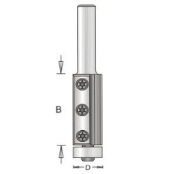 1RW8-19 Insert Flush Trim Bit 3/4" (19mm) Diameter 50mm Length 1/2" Shank 3107350 Knife