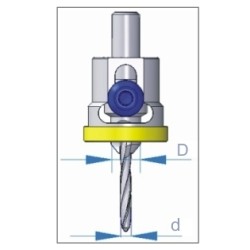 Carbide Tipped Countersink+9/64" Drill+stopper Dimar 200-CT-3.5A