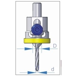 Carbide Tipped Countersink + 3/16 Drill + Stopper Dimar 200-CT-5A