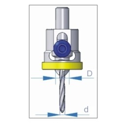 Carbide Tipped Countersink+3/16 Drill + Stopper Dimar 200-CT-5BA