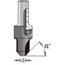 Carbide Tipped Countersink 3/32" X 11/32" Dimar 202-CT-2.5