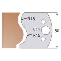 #014 50mm Knives For MPC Multi Profile Cutter (Set of 2) Dimar 3301450