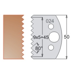 #024 50mm Knives For MPC Multi Profile Cutter (Set of 2) Dimar 3302450