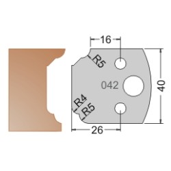 #042 40mm Knives For MPC Multi Profile Cutter (Set of 2) Dimar 3304240