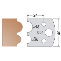 #051 40mm Knives For MPC Multi Profile Cutter (Set of 2) Dimar 3305140