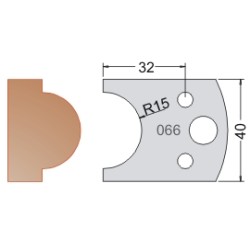 #066 40mm Knives For MPC Multi Profile Cutter (Set of 2) Dimar 3306640