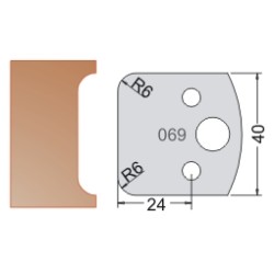 #069 40mm Knives For MPC Multi Profile Cutter (Set of 2) Dimar 3306940