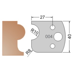 #004 40mm Limiters Fro MPC Multi Profile Cutter (Set of 2) Dimar 3400440