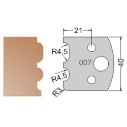 #007 40mm Limiters For MPC Multi Profile Cutter (Set of 2) Dimar 3400740