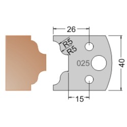 #025 40mm Limiters For MPC Multi Profile Cutter (Set of 2) Dimar 3402540