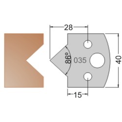 #035 40mm Limiters For MPC Multi Profile Cutter (Set of 2) Dimar 3403540