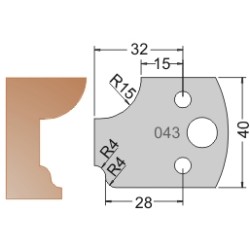 #043 40mm Limiters For MPC Multi Profile Cutter (Set of 2) Dimar 3404340