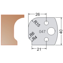 #047 40mm Limiters For MPC Multi Profile Cutter (Set of 2) Dimar 3404740