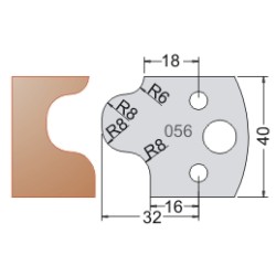 #056 40mm Limiters For MPC Multi Profile Cutter (Set of 2) Dimar 3405640