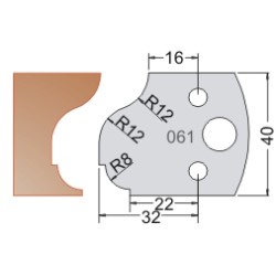#061 40mm Limiters For MPC Multi Profile Cutter (Set of 2) Dimar 3406140