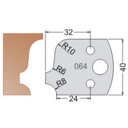#064 40mm Limiters For MPC Multi Profile Cutter (Set of 2) Dimar 3406440