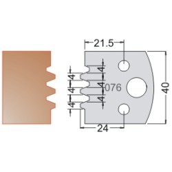 #076 40mm Limiters For MPC Multi Profile Cutter (Set of 2) Dimar 3407640