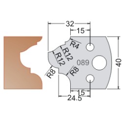 #089 40mm Limiters For MPC Multi Profile Cutter (Set of 2) Dimar 3408940