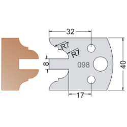 #098 40mm Limiters For MPC Multi Profile Cutter (Set of 2) Dimar 3409840