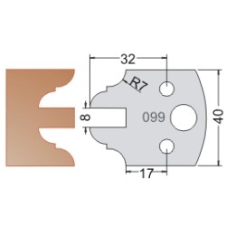 #099 40mm Limiters For MPC Multi Profile Cutter (Set of 2) Dimar 3409940