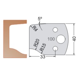 #100 40mm Limiters For MPC Multi Profile Cutter (Set of 2) Dimar 3410040