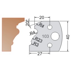 #103 40mm Limiters For MPC Multi Profile Cutter (Set of 2) Dimar 3410340
