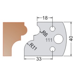 #111 40mm Limiters For MPC Multi Profile Cutter (Set of 2) Dimar 3411140