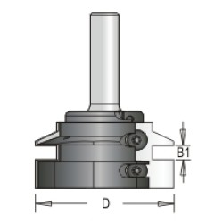 42R8-6AT Tongue Bit Only - Set A 2 Flute 30mm & 1/4" Cutting Height 1/2" Shank