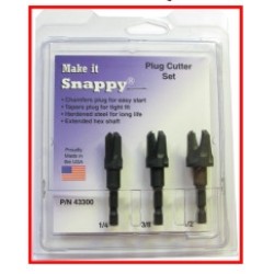 Snappy 3 Pcs Tapered Plug Cutter Set Dimar 43300