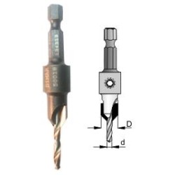 Snappy Carbide Tipped Countersink 3/32" Dimar 50332