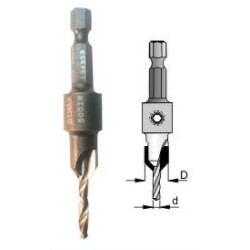 Snappy Carbide Tipped Countersink 5/64" Dimar 50564
