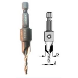 Snappy Carbide Tipped Countersink 7/64" Dimar 50764