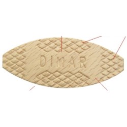 Wood Biscuit 2-1/4" X 15/16" 100 Pcs Dimar BJ20-100