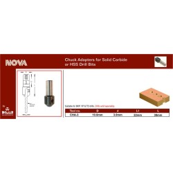 Chuck Adaptor For 3mm Drill Bit Dimar CHA-3