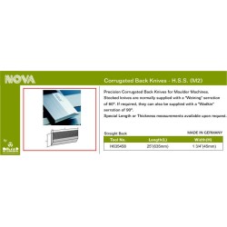 Hss Corr Straight Back 25"x1 3/4"x5/16 Dimar H635458