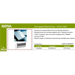 Hss Corr Straight Back 25"x2"x1/4" Dimar H635506