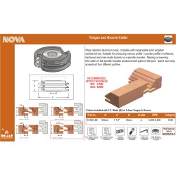 Insert 5.4mm Tongue & Groove Profile 4 Dimar K142C-4B