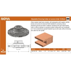 Insert Adj. Groover W/dial 180x12.5-24 Dimar K8C180-12D