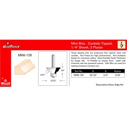 Mini Wavy Edge Bit 5/64" Radius Dimar MINI-139