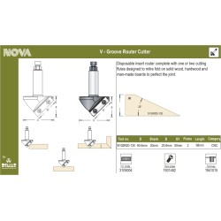 Cnc "v" Groove  130 Degrees Dimar N105R20-130